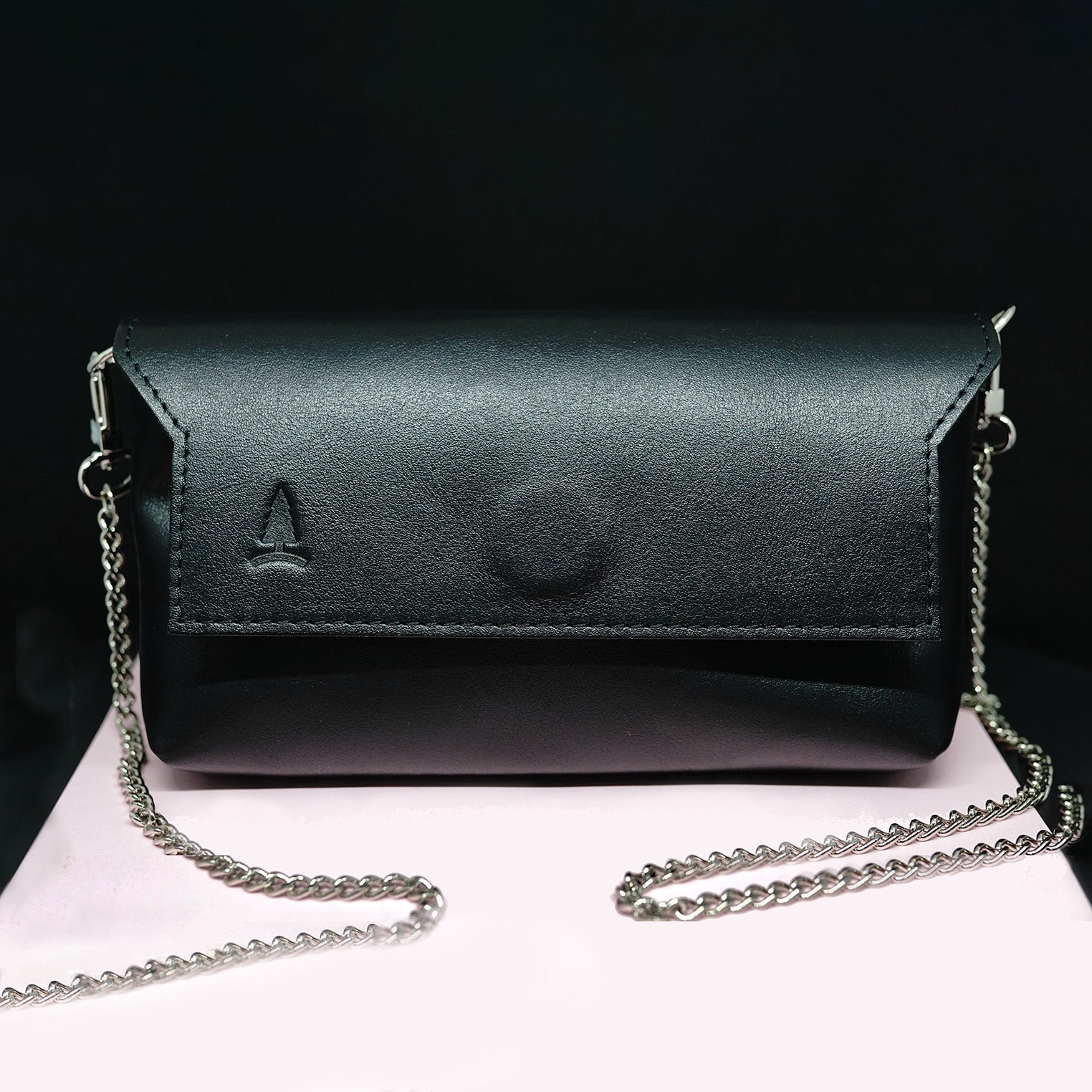 Lederhandtasche für Frauen Noir