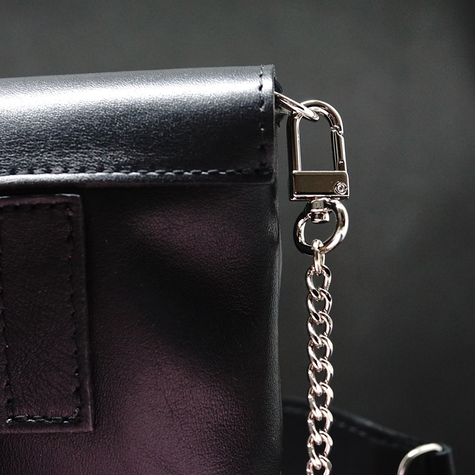 Lederhandtasche für Frauen Noir